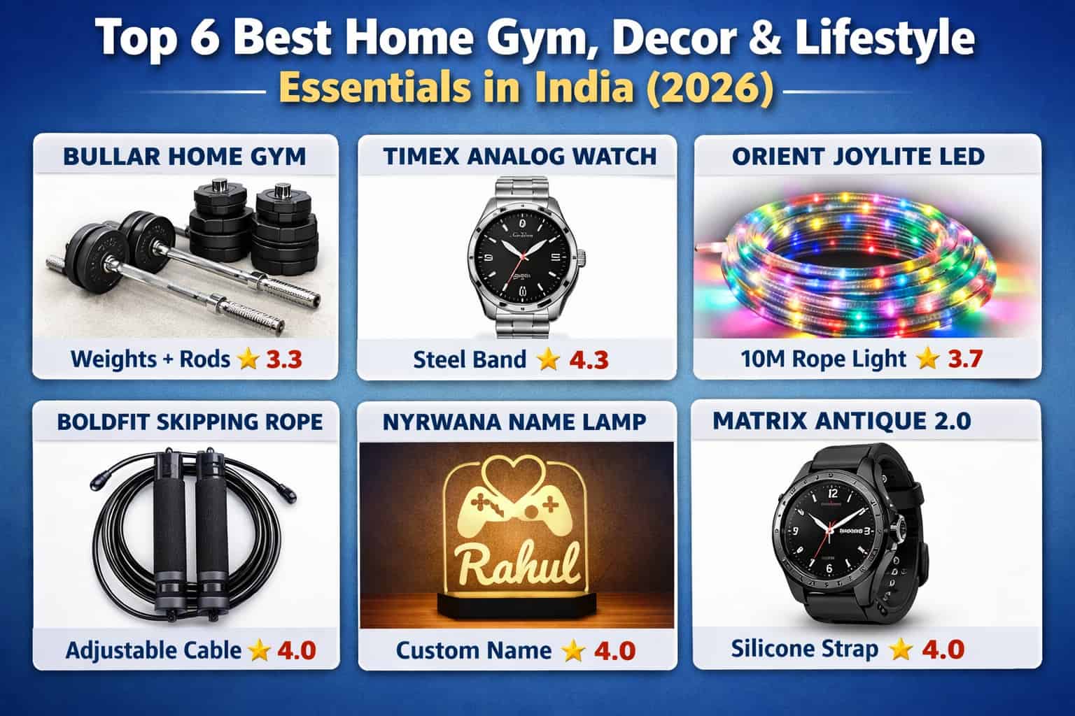 Top 6 Best Home Gym, Decor & Lifestyle Essentials in India (2026)