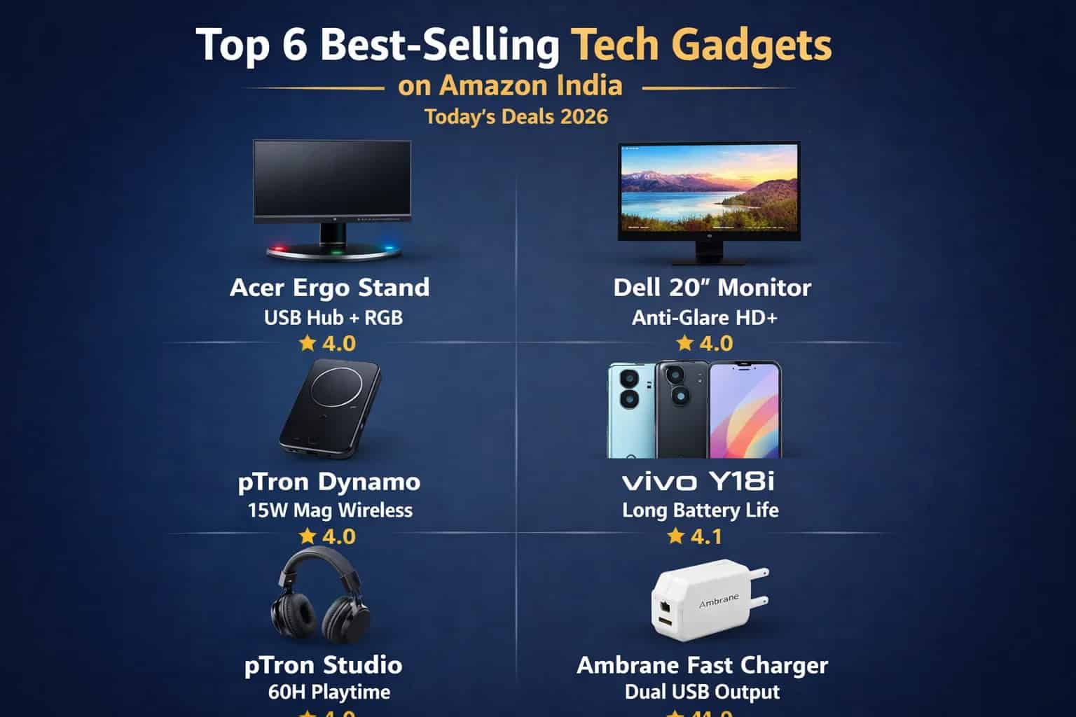 Top 6 Best-Selling Tech Gadgets on Amazon India (Today Deals 2026)